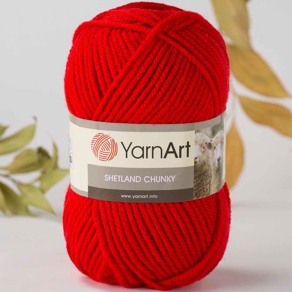 Yarnart Shetland Chunky Kırmızı El Örgü İpi - 607